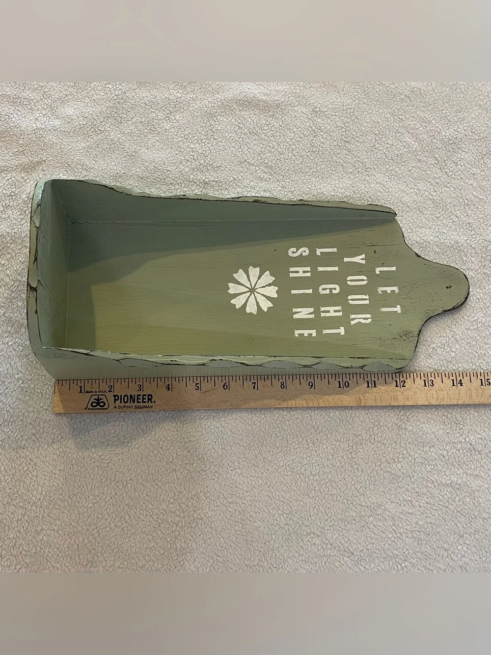 Primitive Wooden Wall Candle Box Let Your Light Shine Sage Green Farmhouse Decor